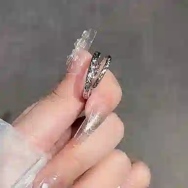 【S999纯银糖果恋爱】 银彦 甜蜜糖果纸对戒 褶皱肌理小众素圈轻奢不规则高级感开口可调节 学生表白女神礼盒 足银 戒指 男女同款情侣款