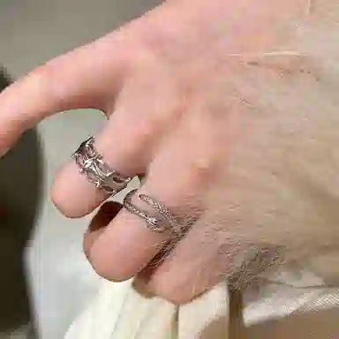 【纯银999|灵蛇】 银彦 小蛇开口素圈指环 十二生肖本命蛇 复古国朝简约小众设计高级感 立体光面可调节#好运 足银 戒指 男女同款情侣款