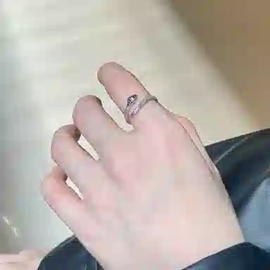 【纯银999|灵蛇】 银彦 小蛇开口素圈指环 十二生肖本命蛇 复古国朝简约小众设计高级感 立体光面可调节#好运 足银 戒指 男女同款情侣款