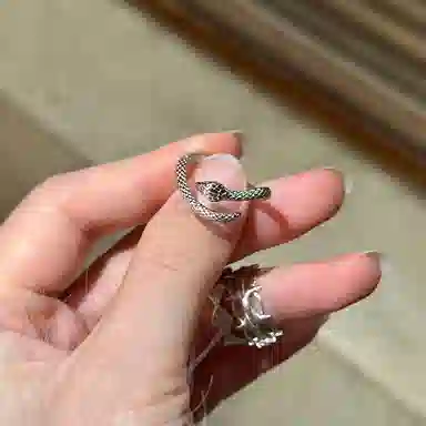 【纯银999|灵蛇】 银彦 小蛇开口素圈指环 十二生肖本命蛇 复古国朝简约小众设计高级感 立体光面可调节#好运 足银 戒指 男女同款情侣款