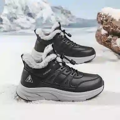 足力健 大棉鞋 爸爸鞋 妈妈鞋 保暖耐磨减震防滑 软底舒适 加绒加厚 户外御寒 抗寒锁温 日常百搭 及踝 雪地靴 男女同款