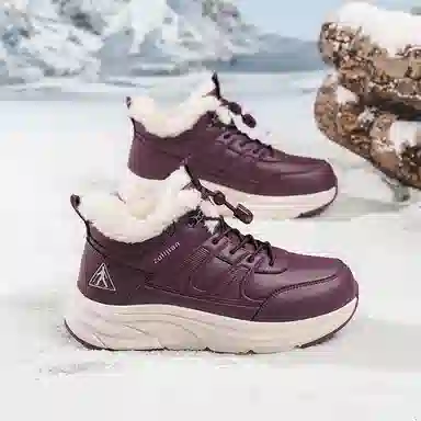 足力健 大棉鞋 爸爸鞋 妈妈鞋 保暖耐磨减震防滑 软底舒适 加绒加厚 户外御寒 抗寒锁温 日常百搭 及踝 雪地靴 男女同款