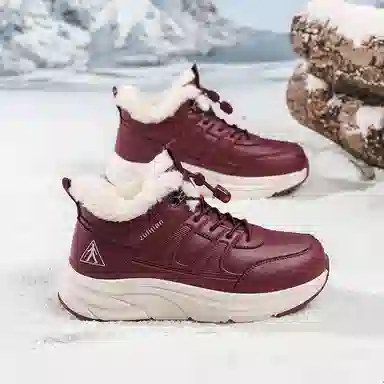 足力健 大棉鞋 爸爸鞋 妈妈鞋 保暖耐磨减震防滑 软底舒适 加绒加厚 户外御寒 抗寒锁温 日常百搭 及踝 雪地靴 男女同款