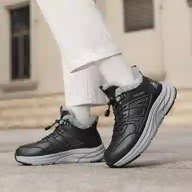 足力健 大棉鞋 爸爸鞋 妈妈鞋 保暖耐磨减震防滑 软底舒适 加绒加厚 户外御寒 抗寒锁温 日常百搭 及踝 雪地靴 男女同款