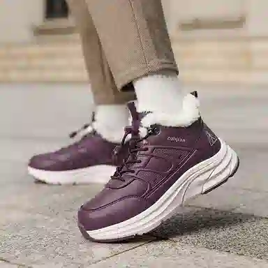 足力健 大棉鞋 爸爸鞋 妈妈鞋 保暖耐磨减震防滑 软底舒适 加绒加厚 户外御寒 抗寒锁温 日常百搭 及踝 雪地靴 男女同款