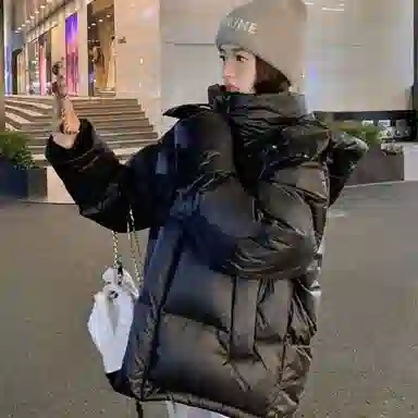桴生 短款加厚女冬季宽松小个子棉衣面包服休闲外套棉服 女款