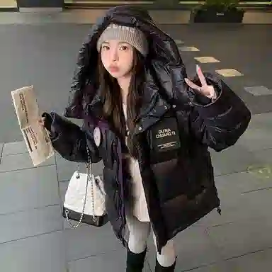 桴生 短款加厚女冬季宽松小个子棉衣面包服休闲外套棉服 女款