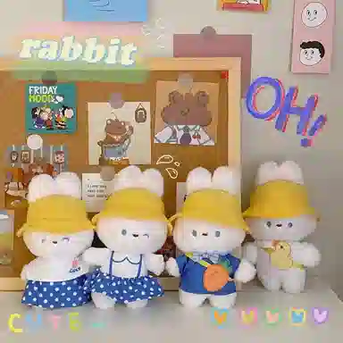 兰妮诗 上学系列 小狗小兔小熊上学 玩偶 毛绒挂件