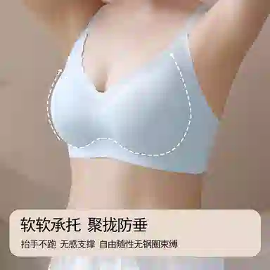 俞兆林 凉感无痕聚拢上托防下垂舒适透气无钢圈收副乳文胸 女款 组合装