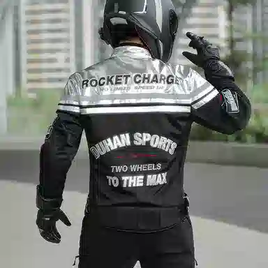 杜汉 网眼透气复古巡航夹克摩托车服骑士服 男女同款