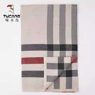 啄木鸟 锁温保暖脖护颈加厚高档礼盒 绒线围巾 男款