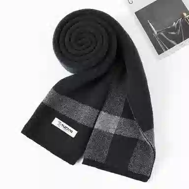 啄木鸟 鸟羊毛秋冬季百搭保暖加厚高档小礼盒 绒线围巾 男款