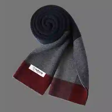 啄木鸟 羊毛柔软冬季百搭生日加厚保暖男友围脖披肩高档礼盒 绒线围巾 男款