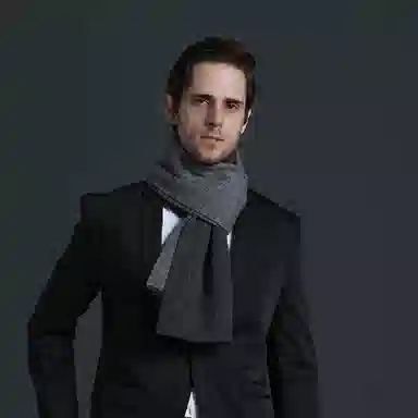 啄木鸟 新款冬季保暖高档 男友爸爸   礼盒装 羊绒  羊毛 绒线围巾 男款