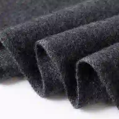 啄木鸟 双面羊绒黑灰色百搭高级感纯色 礼盒 绒线围巾 男款