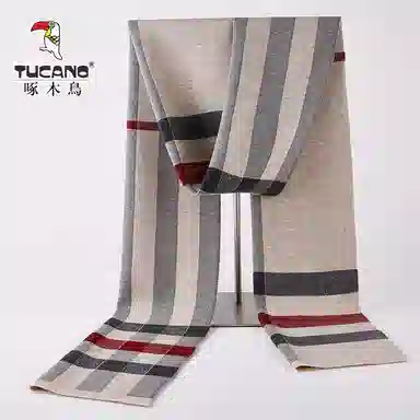 啄木鸟 锁温保暖脖护颈加厚高档礼盒 绒线围巾 男款