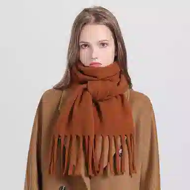 啄木鸟 秋冬季高级感加厚 绒线围巾 女款