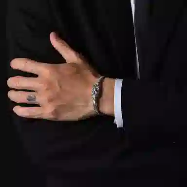 IDEAGEMER Silver Cross Bracelet