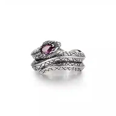IDEAGEMER Snake Ring 925 Silver