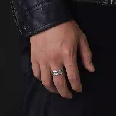 IDEAGEMER Tang Grass Ring 925 Silver