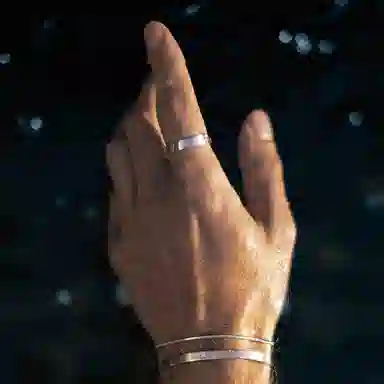 IDEAGEMER Silver Ring