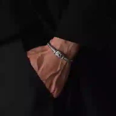 IDEAGEMER Silver Cross Bracelet