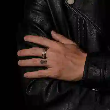 IDEAGEMER Vintage Coin Ring