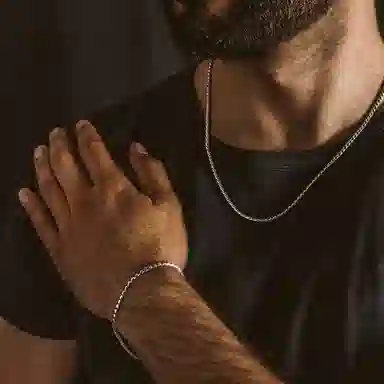 IDEAGEMER Emil Cuban Chain Bracelet 925 Silver