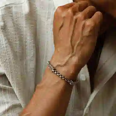 IDEAGEMER Vintage Silver Bracelet 925