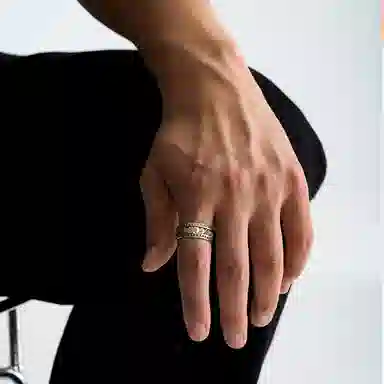 IDEAGEMER Vintage Mountain Ring