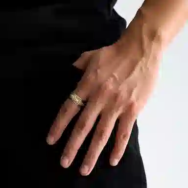 IDEAGEMER Vintage Mountain Ring