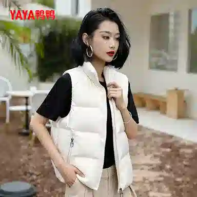 鸭鸭  冬季轻薄立领百搭休闲坎肩外穿  羽绒马甲  女款
