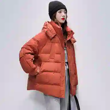 鸭鸭 时尚百搭宽松保暖休闲加厚中长款羽绒服 女款