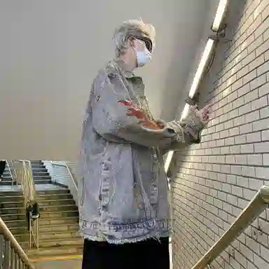 FA2LO Vintage Flame Denim Jacket