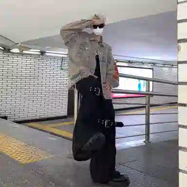 FA2LO Vintage Flame Denim Jacket