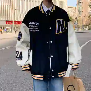 FA2LO Varsity Jacket Black