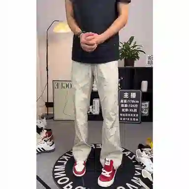 虫小绿 夏季美式斜切设计小众高级感速干情侣长裤休闲裤 男女同款