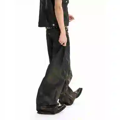 WANNA LAB SS25 Baggy Snake Patch Denim