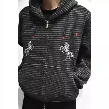 WANNA LAB 26SS Red Star Unicorn Hoodie