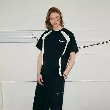 KREATE Boxy Cut Colorblock T-Shirt