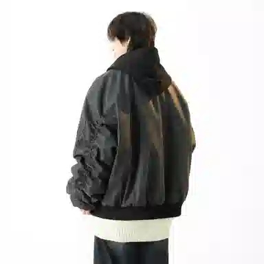 大卫贝肯 美式高街基础经典休闲百搭加厚假两件连帽棉服 男女同款