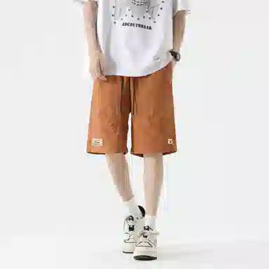 大卫贝肯 美式街头基础款百搭宽松抽绳速干户外工装五分休闲短裤 男女同款