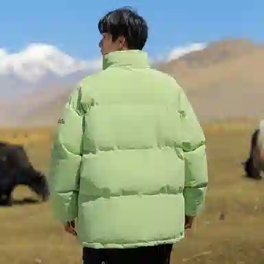 大卫贝肯 美式复古学院风宽松休闲加厚学生立领保暖面包棉服 男女同款