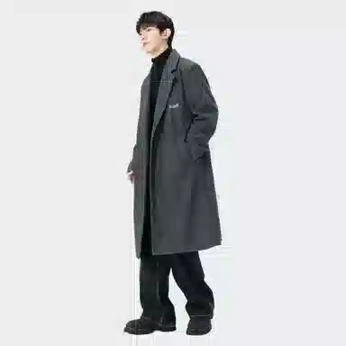大卫贝肯 美式经典复古中长款过膝高级感时尚百搭宽松大衣 男女同款