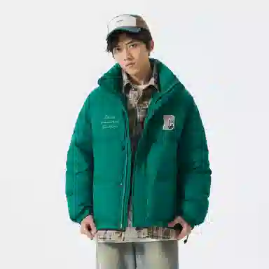 大卫贝肯 美式经典假两件设计日常百搭休闲宽松户外保暖羽绒服 男女同款