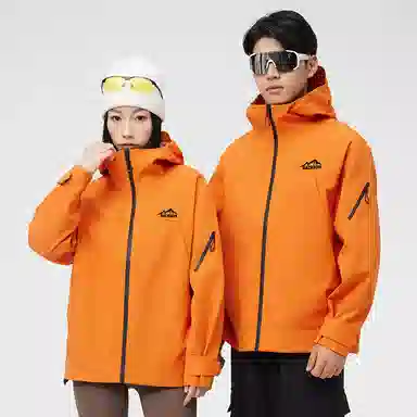 大卫贝肯  美式简约纯色基础款户外运动机能登山徒步连帽  防水防风耐磨保暖冲锋衣 男女同款