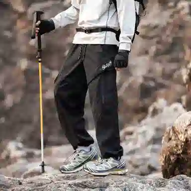 大卫贝肯 美式高街基础款纯色多口袋宽松休闲垂感直筒山系户外简约运动百搭系带工装裤 男女同款