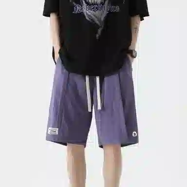 大卫贝肯 美式街头基础款百搭宽松抽绳速干户外工装五分休闲短裤 男女同款