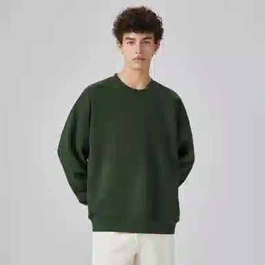 大卫贝肯 简约基础款美式复古纯色日常通勤百搭圆领休闲宽松落肩袖套头卫衣 男女同款