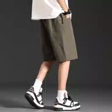 大卫贝肯 美式街头简版城市机能字母设计款直插口袋宽松百搭休闲潮流工装短裤 男女同款